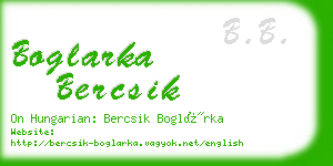 boglarka bercsik business card